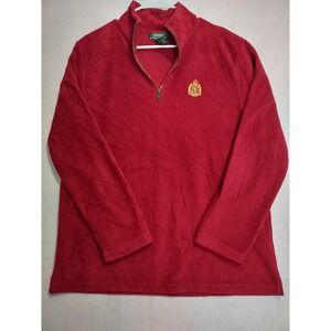 Lauren Ralph Lauren Red Fleece Crest Logo Vintage Mens Size XL